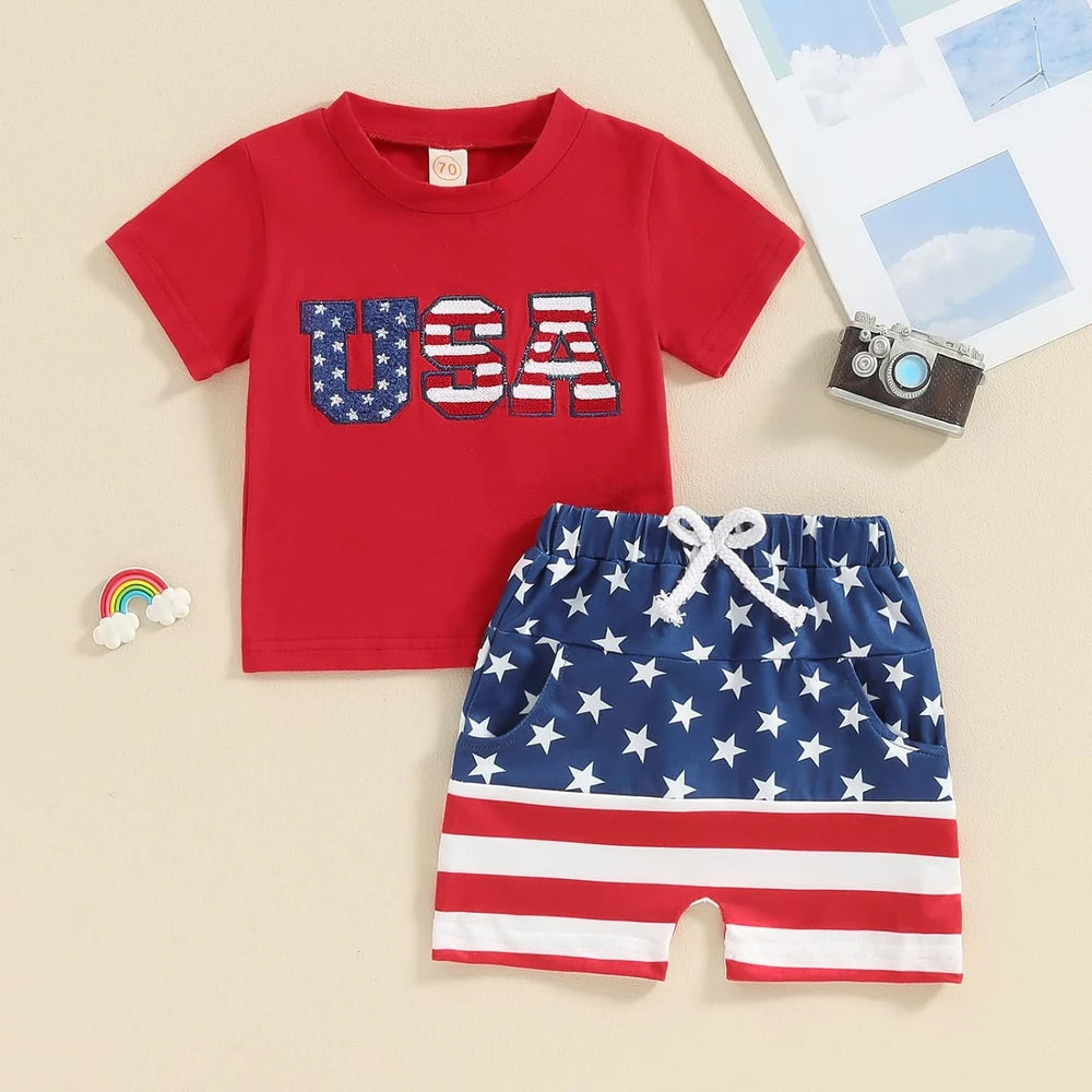 Toddler Boy Summer Shorts Set