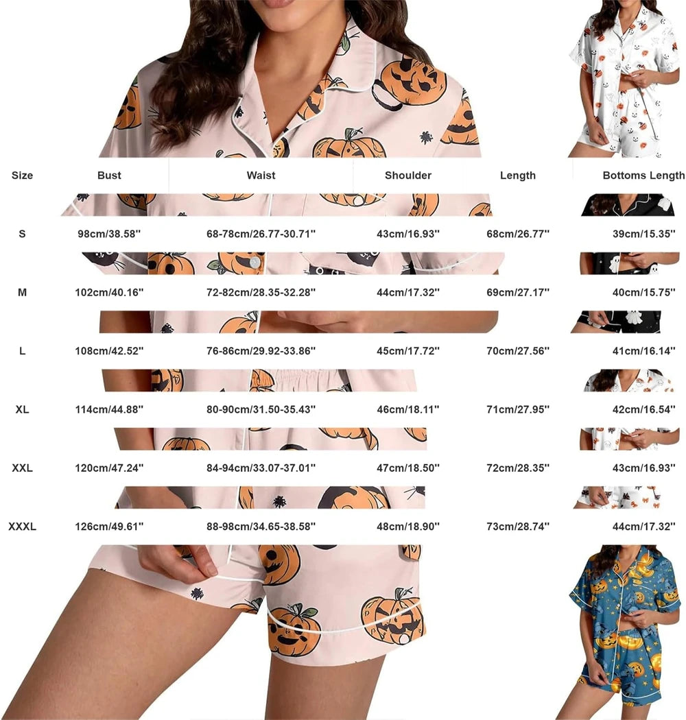 Halloween Pajama Shorts Set