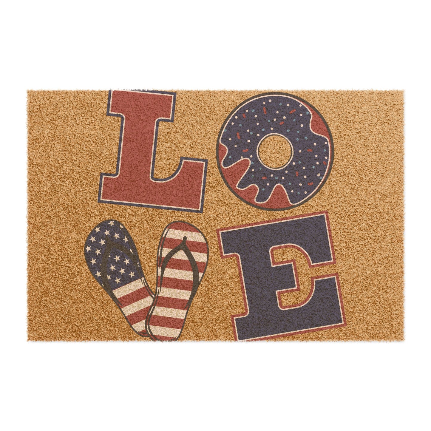 Patriotic 'LOVE' Doormat – Americana Flip-Flop