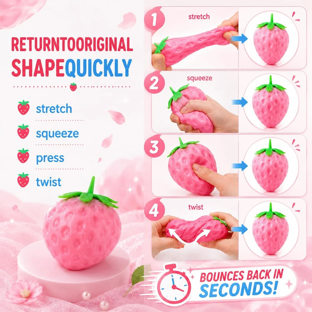 Color Changing Strawberry Squishy Toy