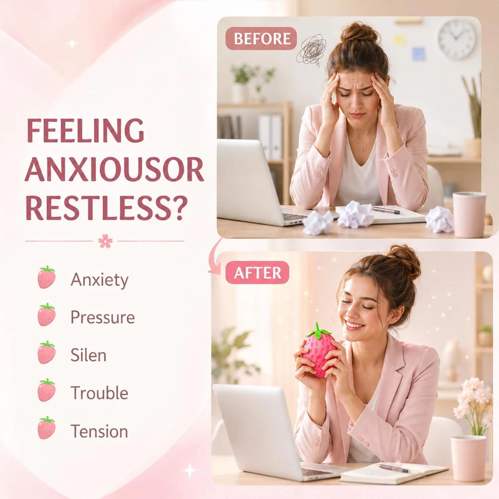 Color Changing Strawberry Squishy Toy