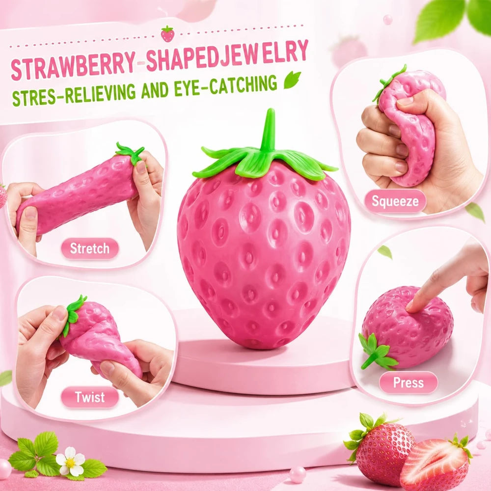 Color Changing Strawberry Squishy Toy