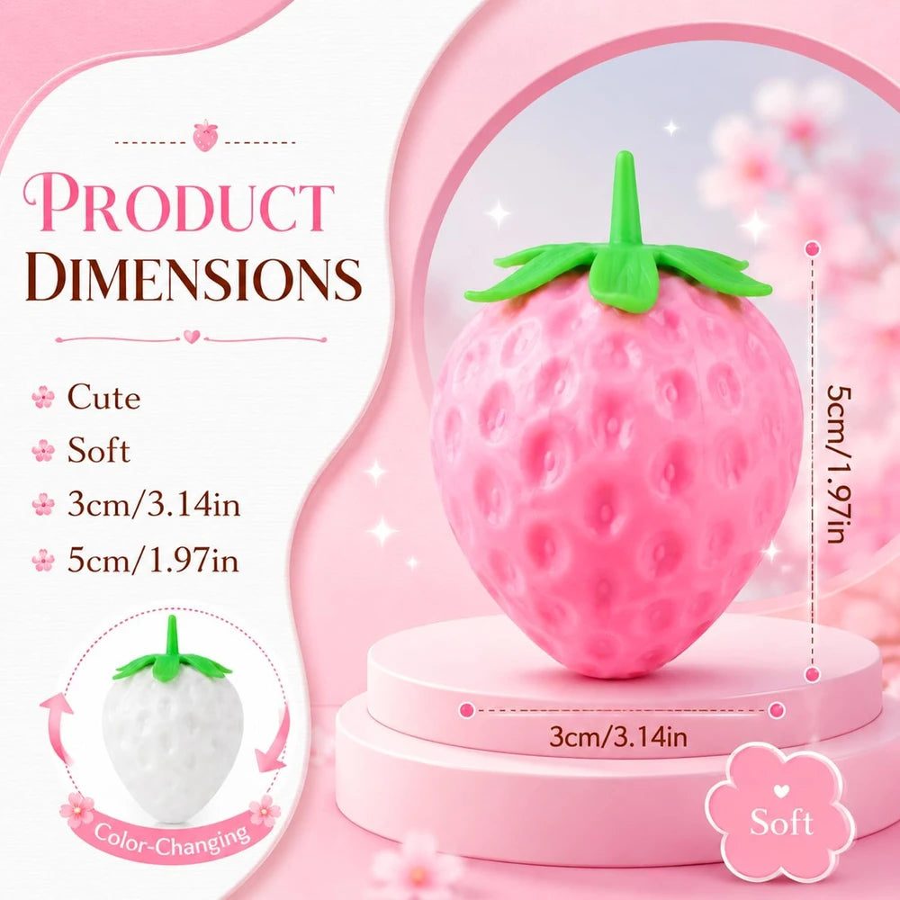 Color Changing Strawberry Squishy Toy