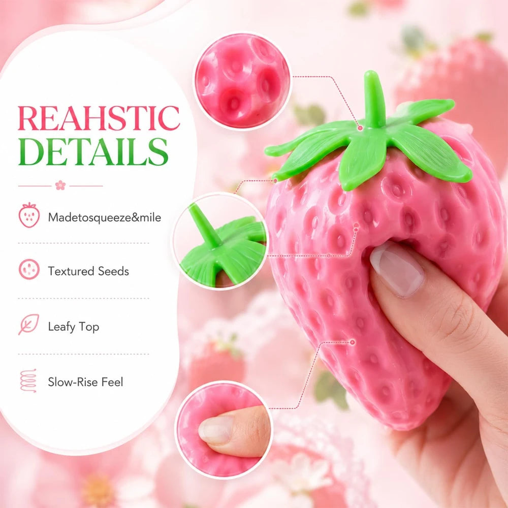 Color Changing Strawberry Squishy Toy