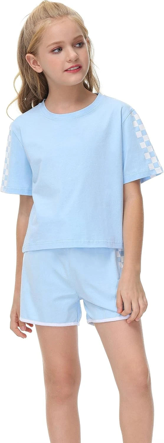 Haloumoning Cotton Blend Kids Shorts Set