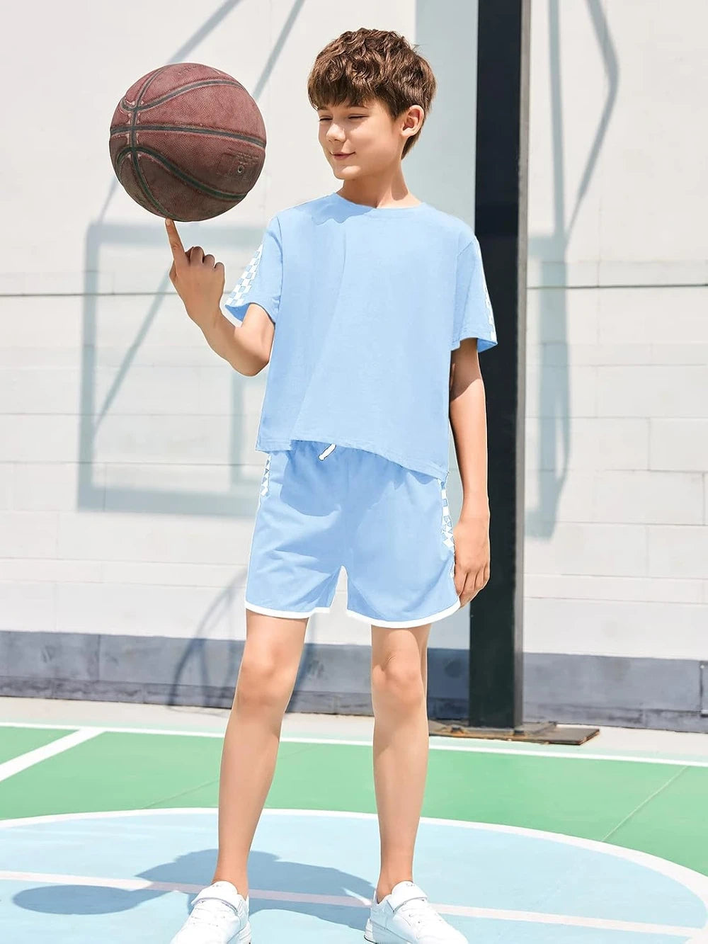 Haloumoning Cotton Blend Kids Shorts Set