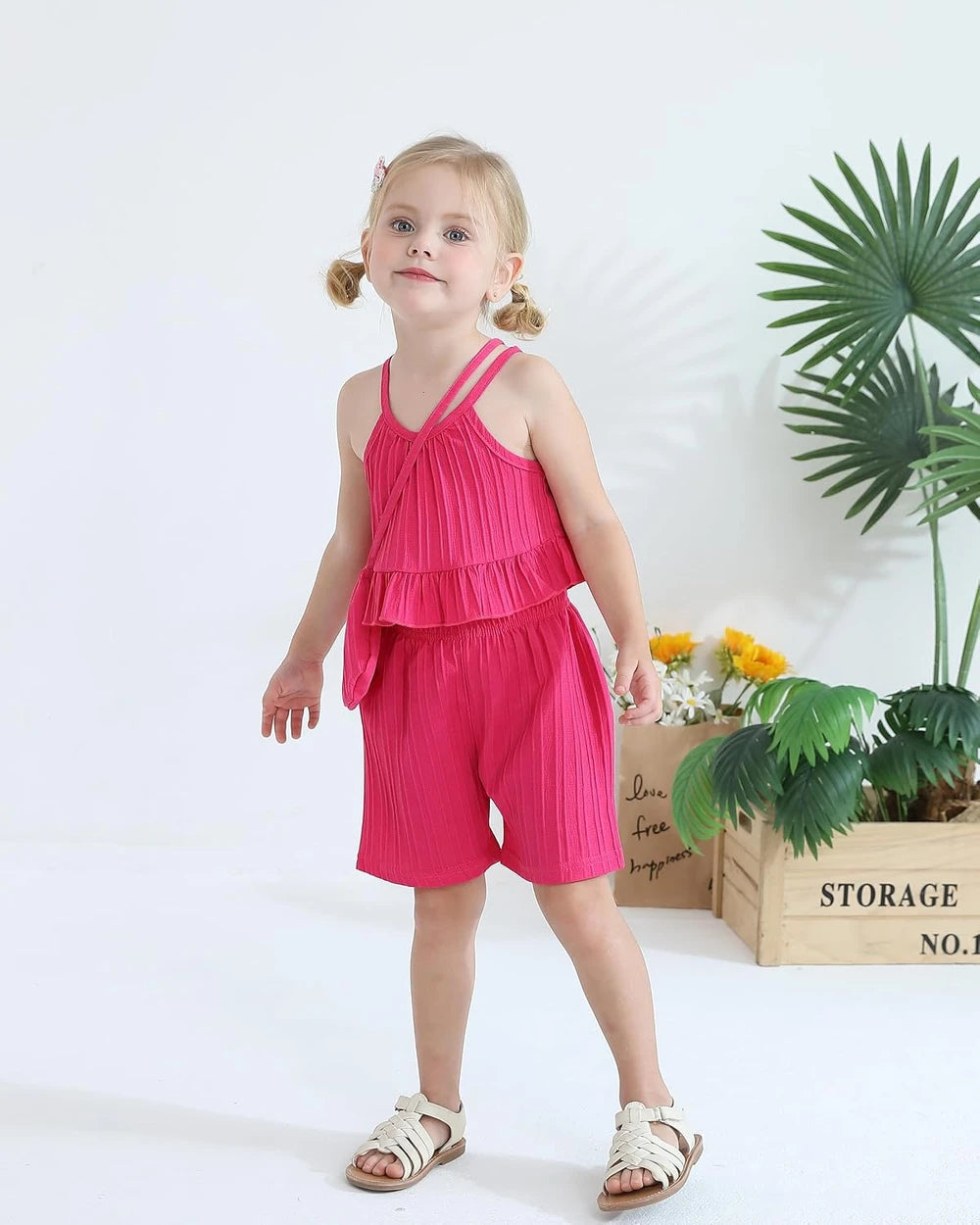 Toddler Girl Summer Ruffle Outfit