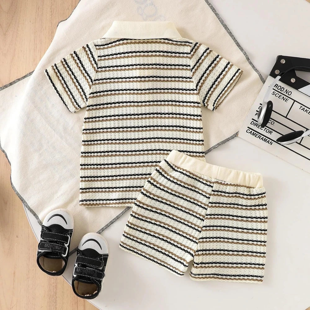Striped Toddler Boy Outfit Set