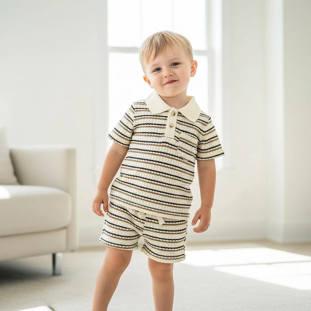 Striped Toddler Boy Outfit Set