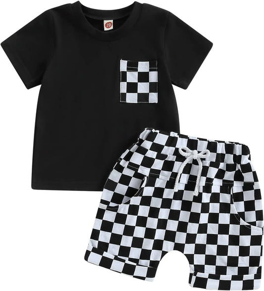 Checkered Toddler Summer Outfit