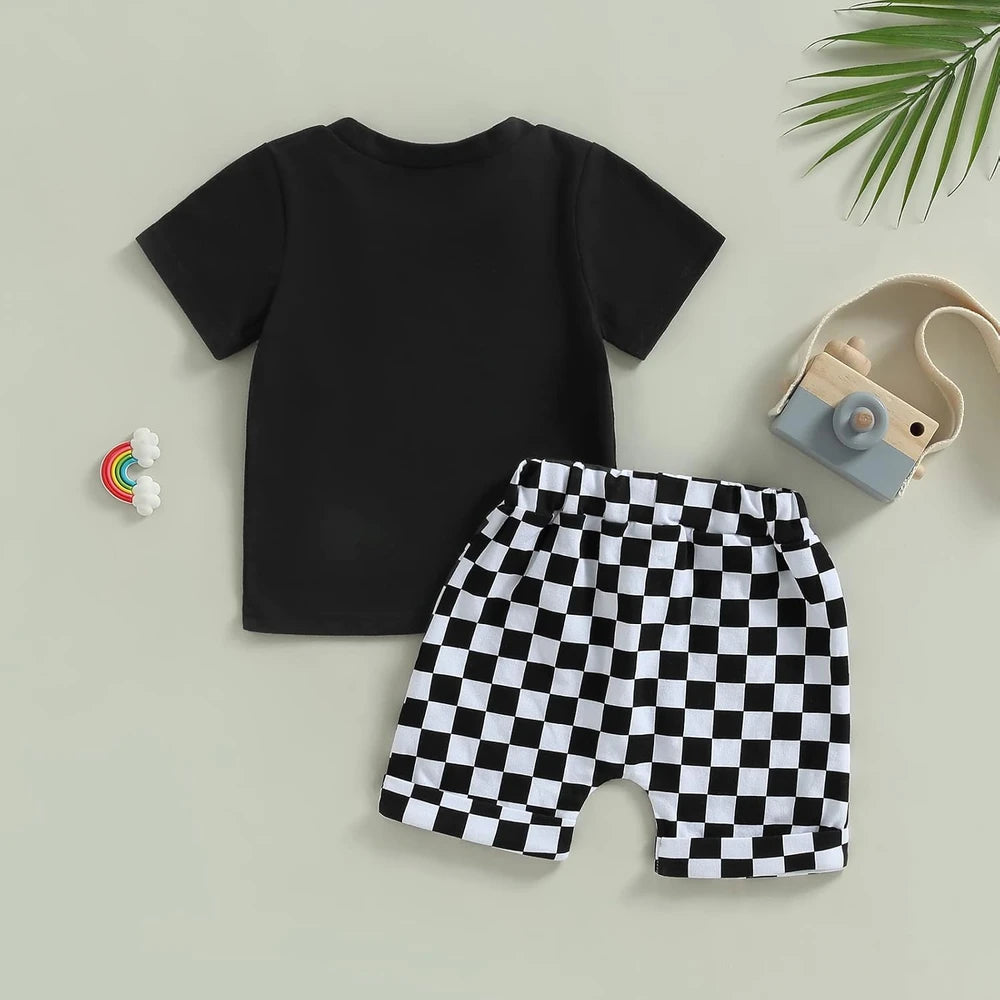Checkered Toddler Summer Outfit