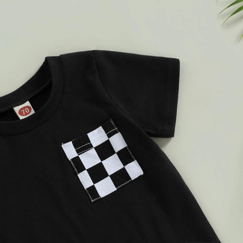 Checkered Toddler Summer Outfit
