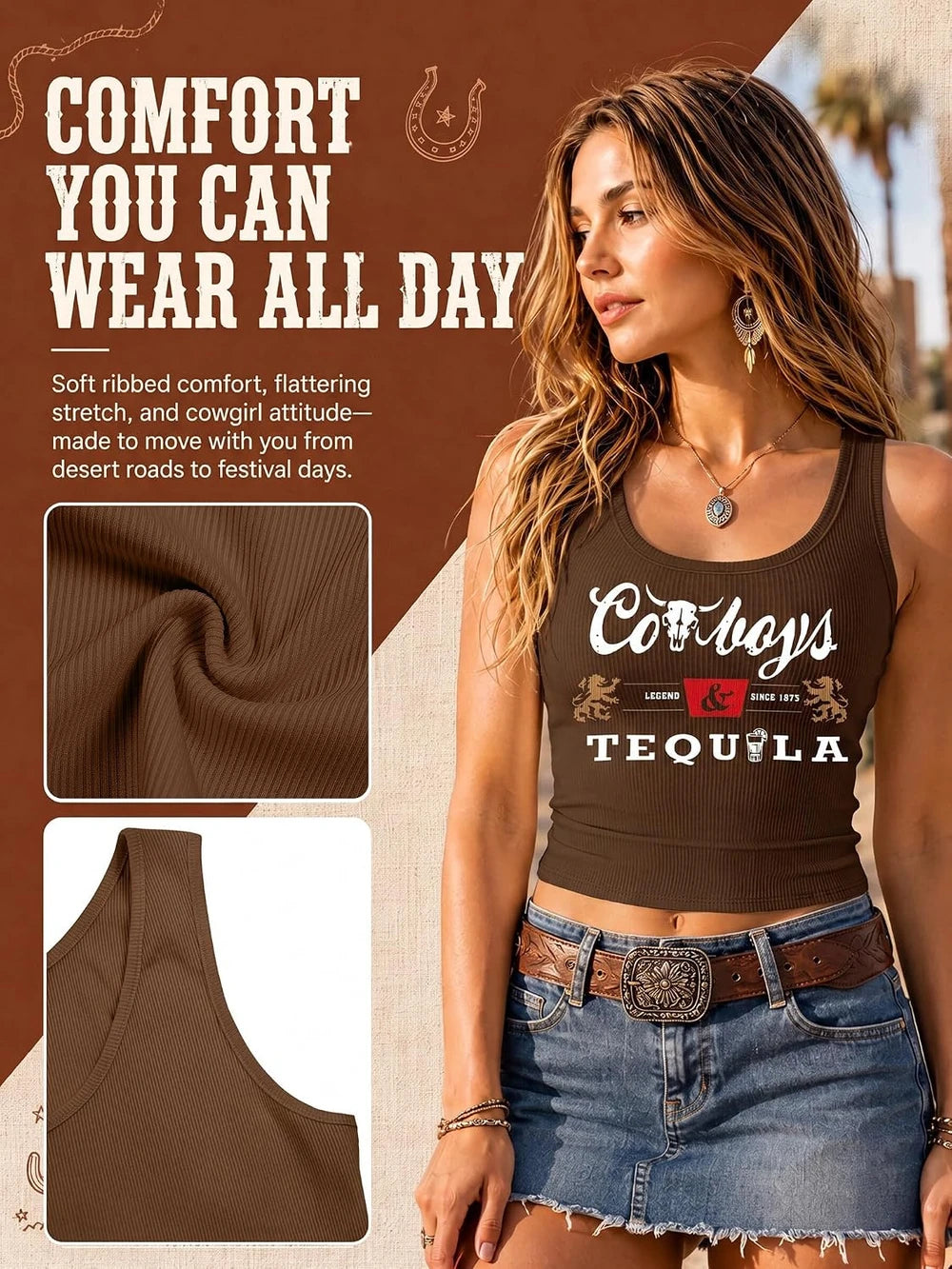 Western Cowgirl Tank Top