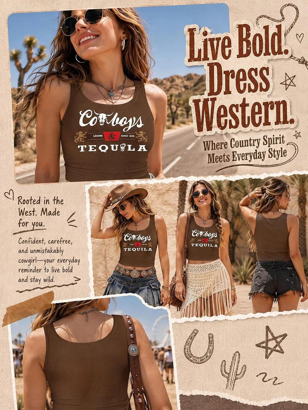 Western Cowgirl Tank Top