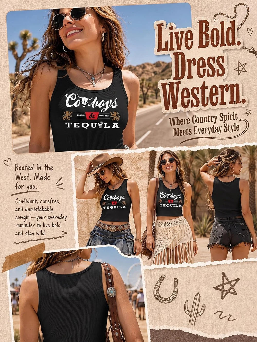 Western Cowgirl Tank Top