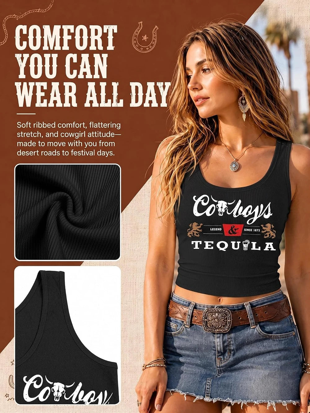 Western Cowgirl Tank Top