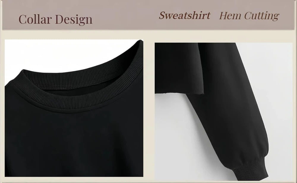 Spooky Graphic Crop Sweatshirt