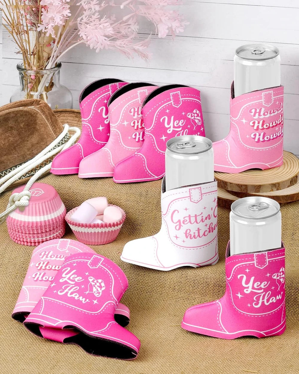 Cowgirl Boot Can Sleeves