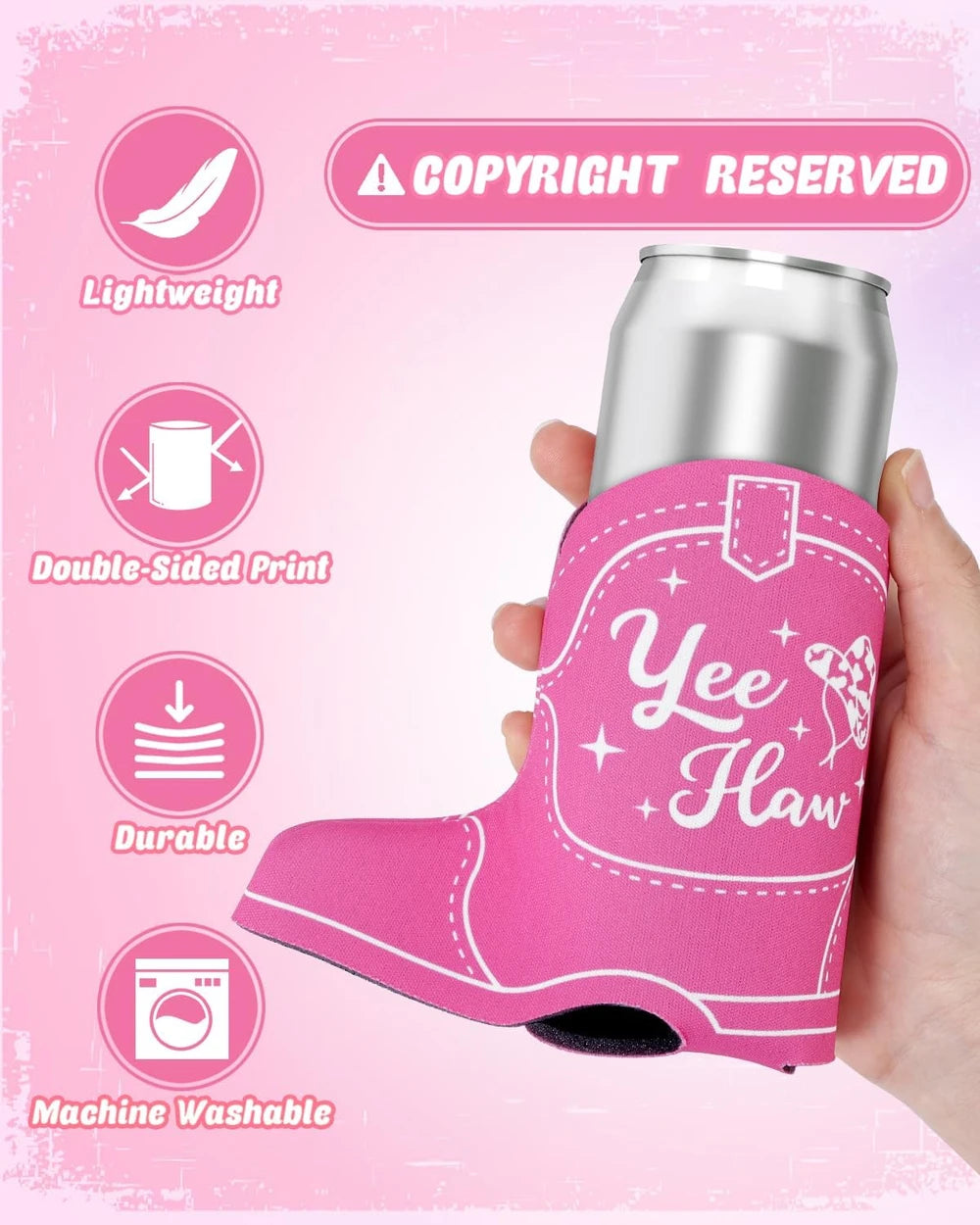 Cowgirl Boot Can Sleeves