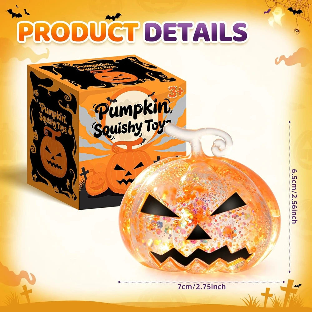 Glitter Pumpkin Squishy Toy