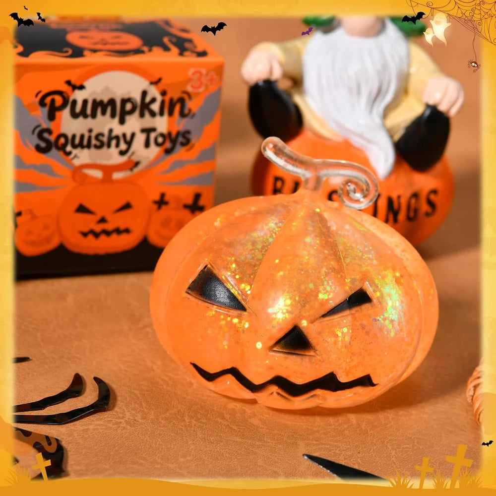 Glitter Pumpkin Squishy Toy