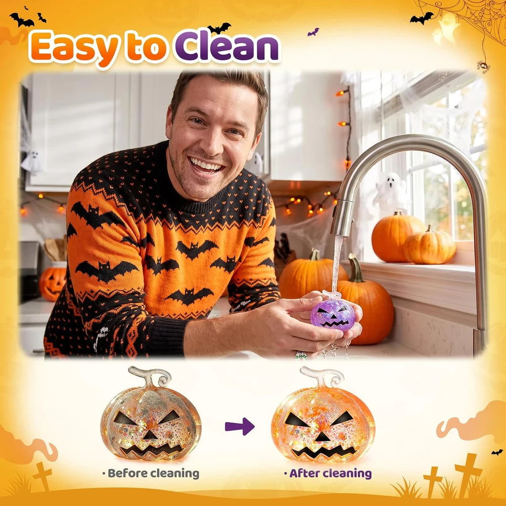Glitter Pumpkin Squishy Toy