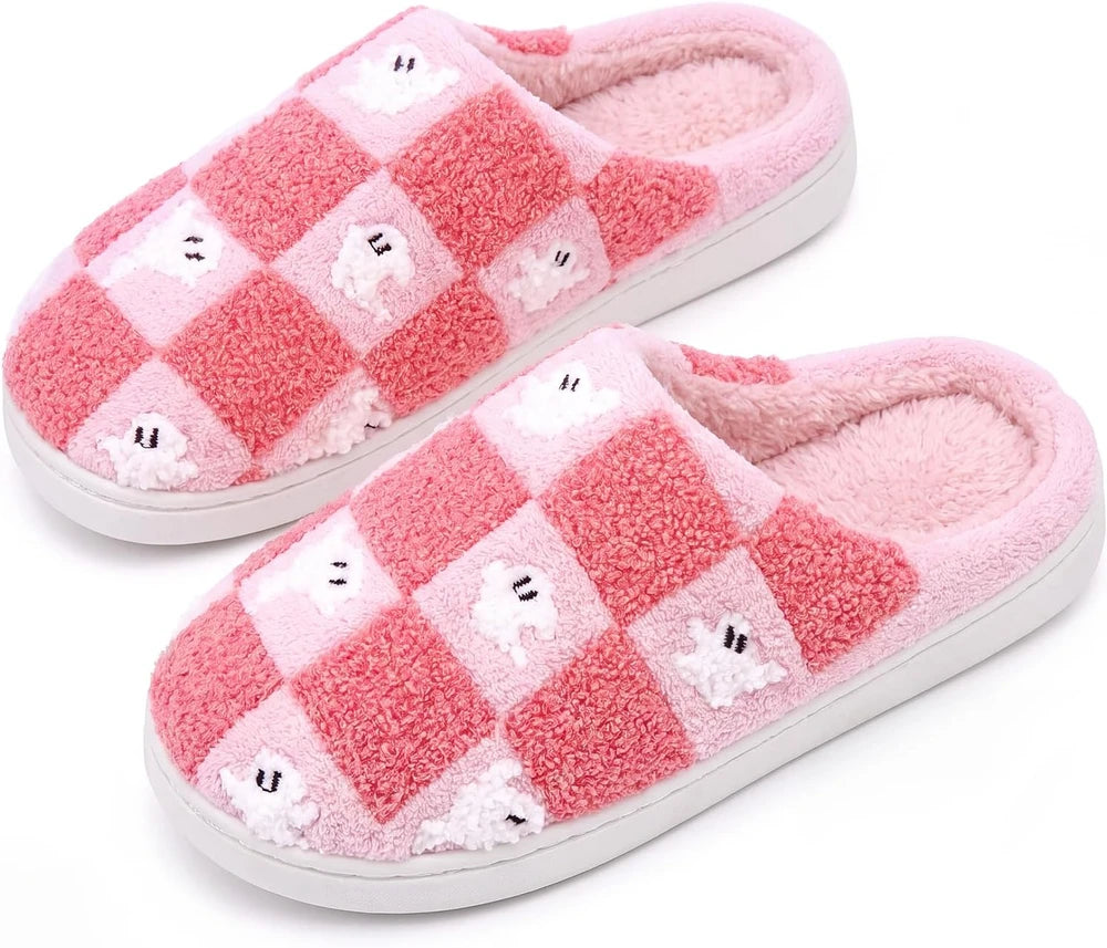 Halloween Fuzzy House Slippers