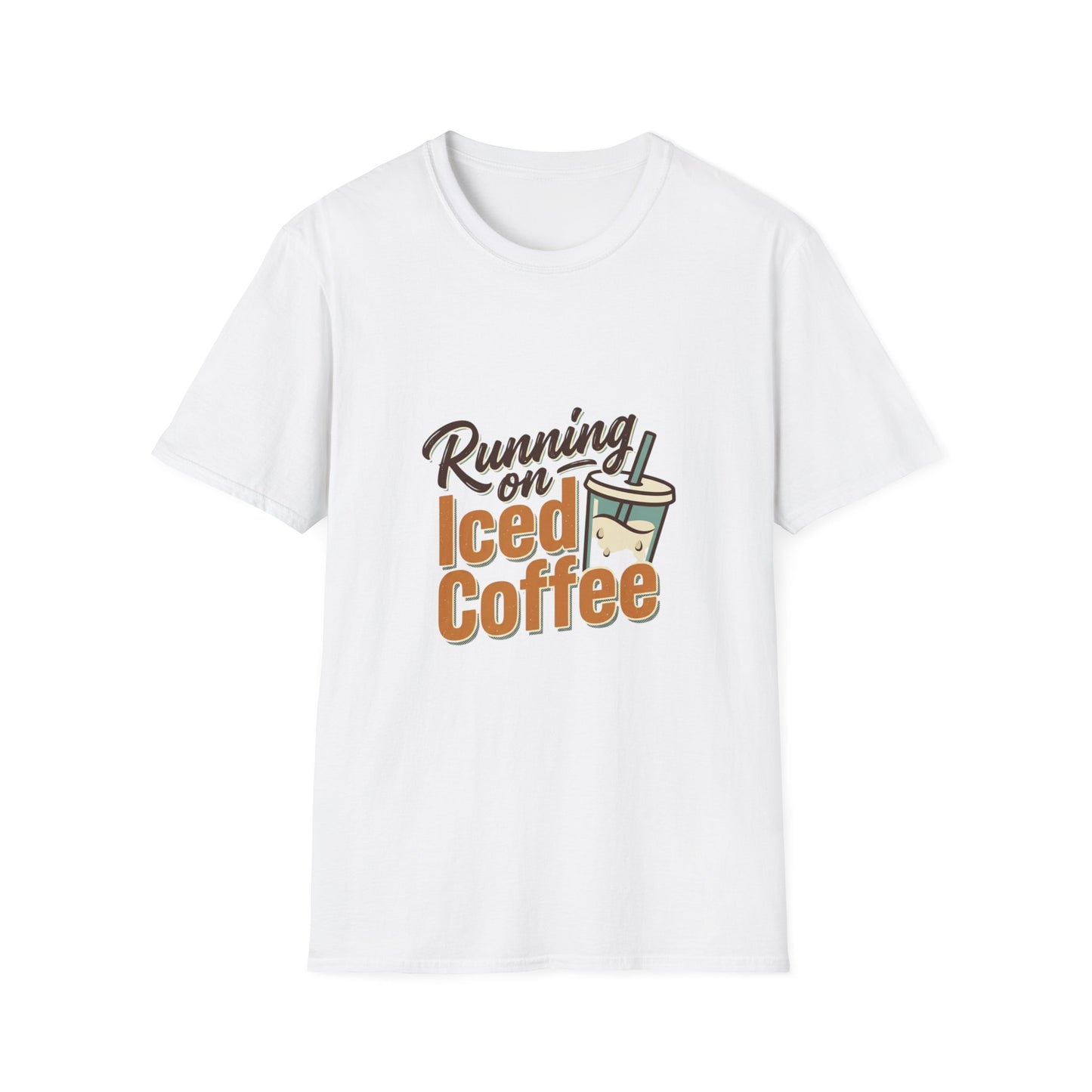Iced Coffee T-Shirt — "Running on Iced Coffee" Graphic Tee