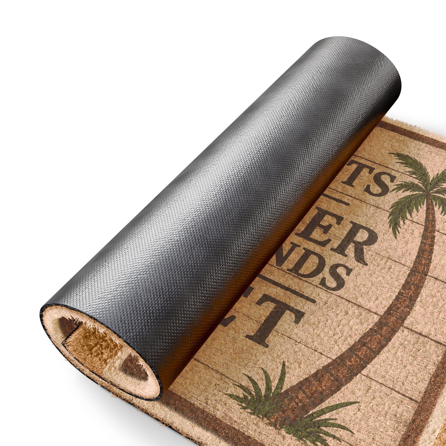 Doormat - "I Love the Nights I Can't Remember With Friends I Can't Forget" Tropical Palm Welcome Mat