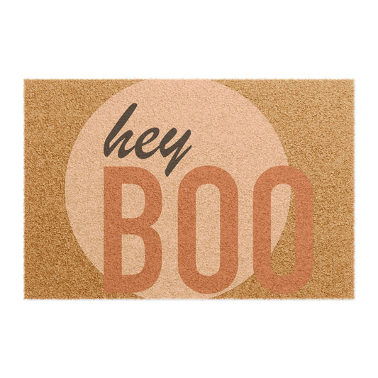 Doormat — "Hey Boo" Cute Fall Welcome Mat