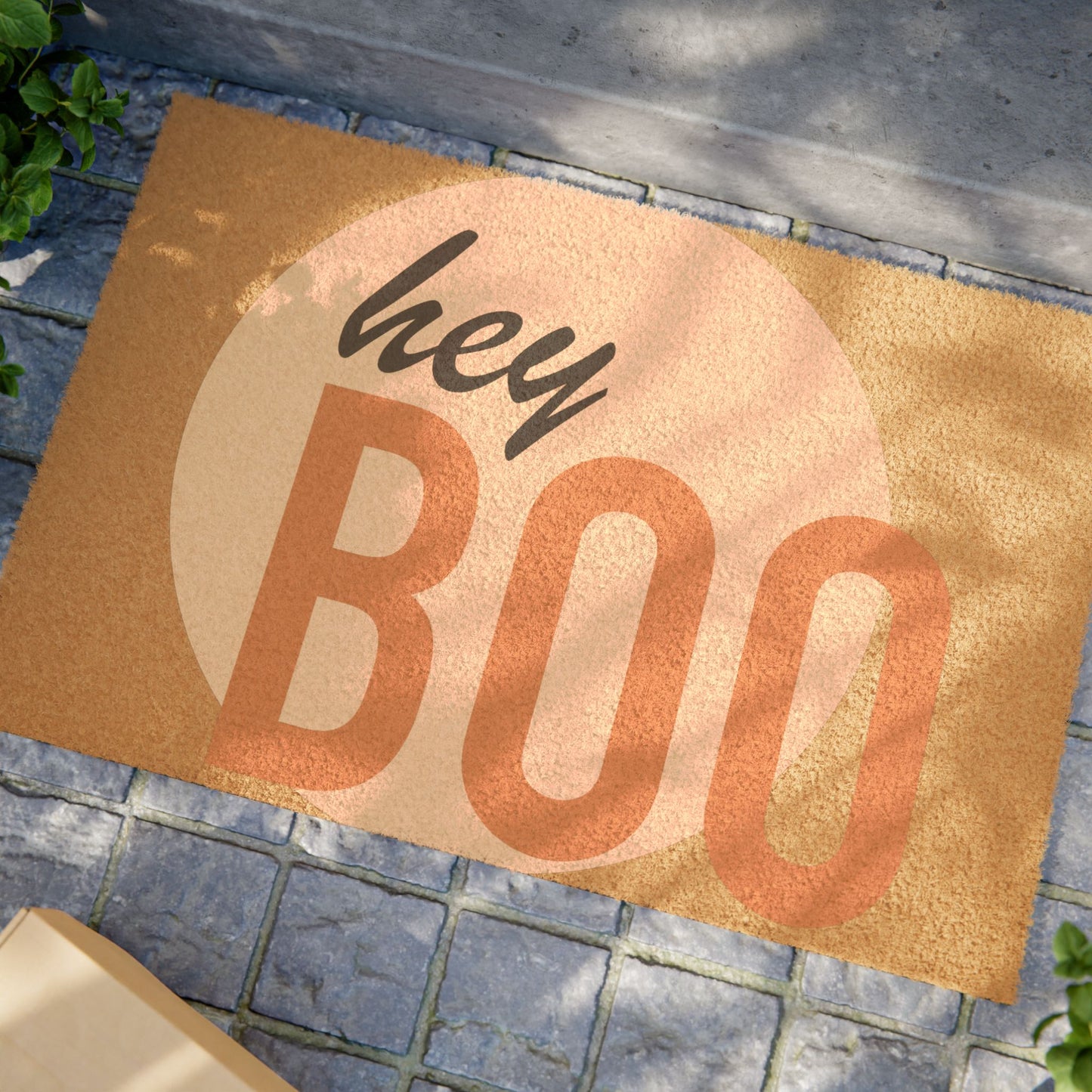 Doormat — "Hey Boo" Cute Fall Welcome Mat